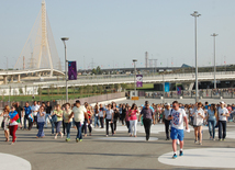 İlk Avropa Oyunlarının bağlanış mərasiminə dəqiqələr qalır. Bakı, Azərbaycan, 28 iyun 2015